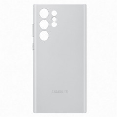 Samsung - Galaxy S22 Ultra 5G Coque cuir EF-VS908L Leather Gris (light gray)