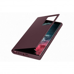 Samsung - Galaxy S22 Ultra 5G Etui folio Smart Clear view EF-ZS908C Bordeau (Burgundy)