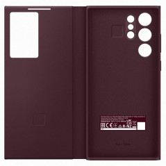 Samsung - Galaxy S22 Ultra 5G Etui folio Smart Clear view EF-ZS908C Bordeau (Burgundy)