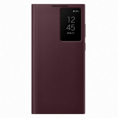 Samsung - Galaxy S22 Ultra 5G Etui folio Smart Clear view EF-ZS908C Bordeau (Burgundy)
