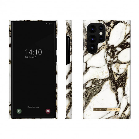iDeal of Sweden - Galaxy S22 Ultra 5G Coque Calacatta Golden Marble
