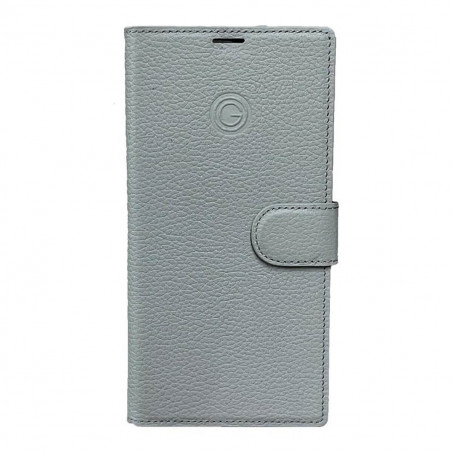 Mike Galeli - Galaxy S22 Ultra 5G Etui cuir MARC Argent (Light Grey)