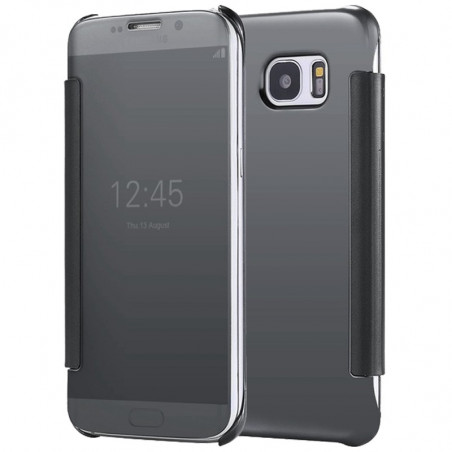 Etui folio Mirror Clear View Samsung Galaxy S7 Noir