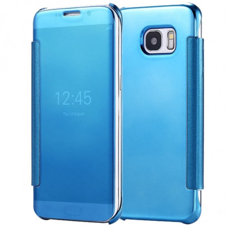 Etui folio Mirror Clear View Samsung Galaxy S7 - Bleu