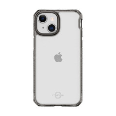 Itskins – iPhone 13 Mini Coque HYBRID CLEAR Noir Arrière