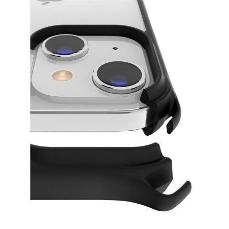 Itskins - iPhone 13 Mini Coque cordon HYBRID SLING Noir Bords