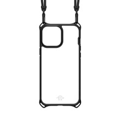 Itskins - iPhone 13 Mini Coque cordon HYBRID SLING Noir