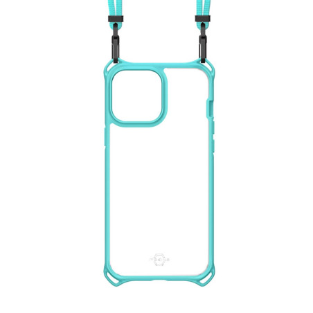 Itskins - iPhone 13 Mini Coque cordon HYBRID SLING Bleu
