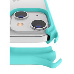 Itskins - iPhone 13 Mini Coque cordon HYBRID SLING Bleu bords