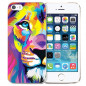 Coque silicone gel LION POP ART Apple iPhone 5/5S/SE