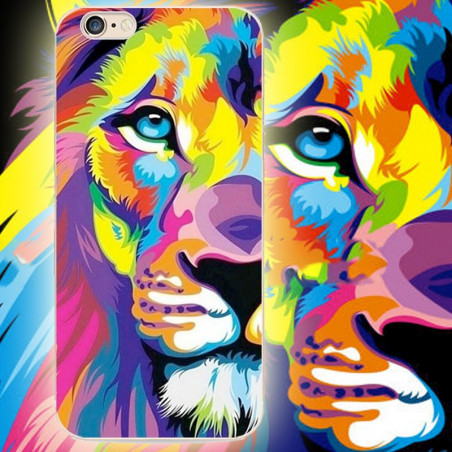 Coque silicone gel LION POP ART Apple iPhone 6/6S