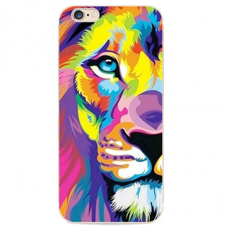Coque silicone gel LION POP ART Apple iPhone 6/6S Plus