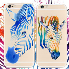 Coque silicone gel ZEBRA PAINTING Apple iPhone 6/6S