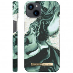 iDeal of Sweden - iPhone 14 Coque Golden Olive Marble pic1