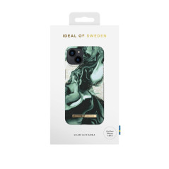 iDeal of Sweden - iPhone 14 Coque Golden Olive Marble pic5