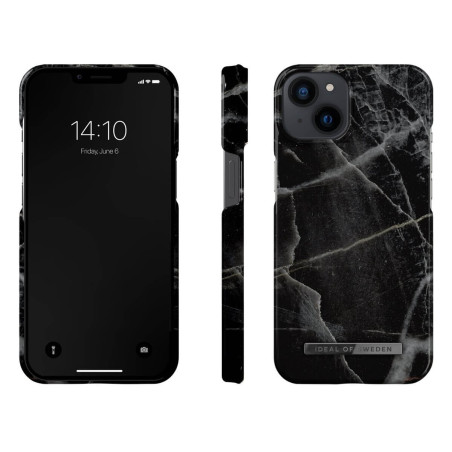 iDeal of Sweden - iPhone 14 Coque MagSafe Black Thunder Marble