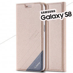Etui folio Floveme Geometric Series Samsung Galaxy S8 - Or