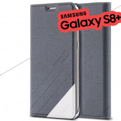 Etui folio Floveme Geometric Series Samsung Galaxy S8 Plus Gris