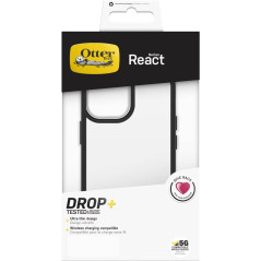 OtterBox - iPhone 14 Coque REACT Series Noir packaging
