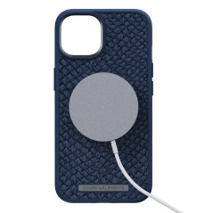 Njord - iPhone 14 Coque Salm.Leather MagSafe VATN