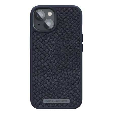 Njord - iPhone 14 Coque Salm.Leather MagSafe Noir
