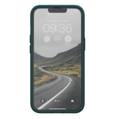 Njord - iPhone 14 Coque Salm.Leather MagSafe Dark green