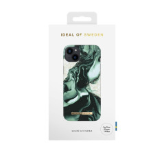iDeal of Sweden - iPhone 14 Plus Coque Golden Olive Marble pic5