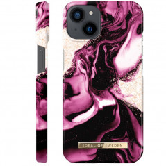 iDeal of Sweden - iPhone 14 Plus Coque Golden Ruby Marble