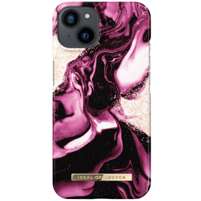 iDeal of Sweden - iPhone 14 Plus Coque Golden Ruby Marble