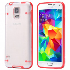 Coque transparente Luminious Samsung Galaxy S5 Rouge