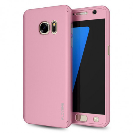Coque FLOVEME 360° Protection Samsung Galaxy S7 Or Rose