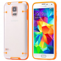 Coque transparente Luminious Samsung Galaxy S5 Orange