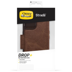 OtterBox - iPhone 14 Plus Etui STRADA FOLIO Marron packaging