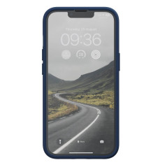 Njord - iPhone 14 Plus Coque Salm.Leather MagSafe Petrol