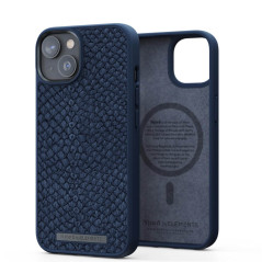 Njord - iPhone 14 Plus Coque Salm.Leather MagSafe Vatn Petrol