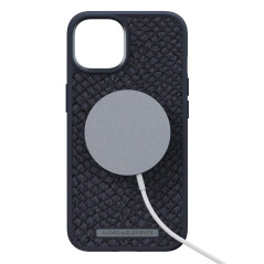 Njord - iPhone 14 Plus Coque Salm.Leather MagSafe Vindur