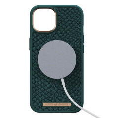 Njord - iPhone 14 Plus Coque Salm.Leather MagSafe Jord