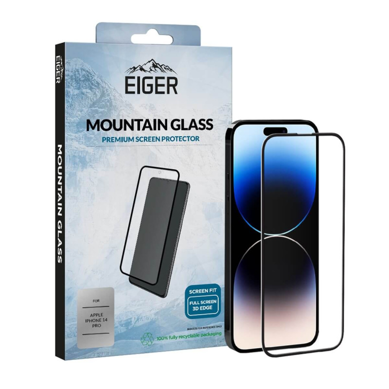 Eiger - iPhone 14 PRO Protection écran MOUNTAIN GLASS 3D EDGE