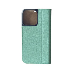 Mike Galeli -  iPhone 14 PRO Etui cuir MARC Aqua Mint
