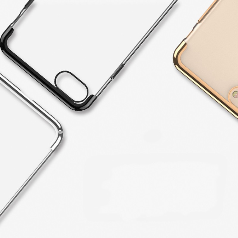 Coque rigide transparente contours métallisés Apple iPhone 7