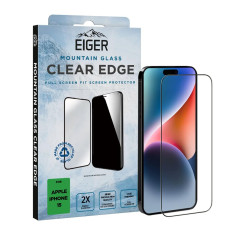 Eiger - iPhone 15 Protection écran MOUNTAIN GLASS CLEAR EDGE