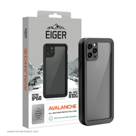 Eiger - iPhone 14 PRO MAX Coque rigide AVALANCHE Noir