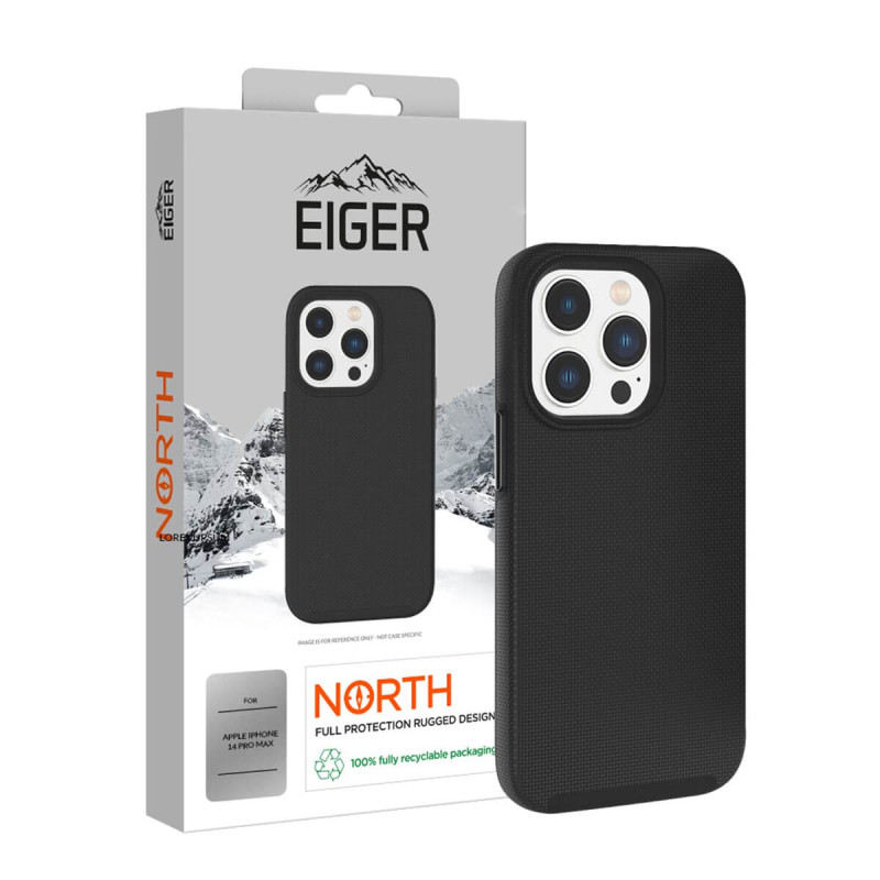Eiger - iPhone 14 PRO MAX Coque rigide NORTH Case Noir