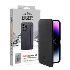 Eiger - iPhone 14 PRO MAX Etui Folio NORTH Noir