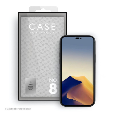 Case FortyFour - iPhone 14 PRO MAX Coque silicone liquide No.8 - Noir