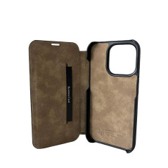 Mike Galeli -  iPhone 14 PRO MAX Etui cuir 2in1 JEFF Nero