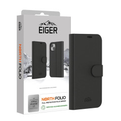 Eiger - iPhone 15 Etui Folio NORTH Black