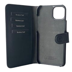 Mike Galeli -  iPhone 15 Plus Etui cuir 2in1 JOSS Schwarz