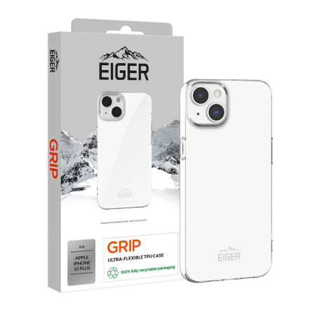 Eiger - iPhone 15 Plus Coque souple GRIP Case Transparente