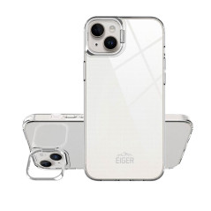 Eiger - iPhone 15 Plus Coque rigide Grip Stand Case Transparente